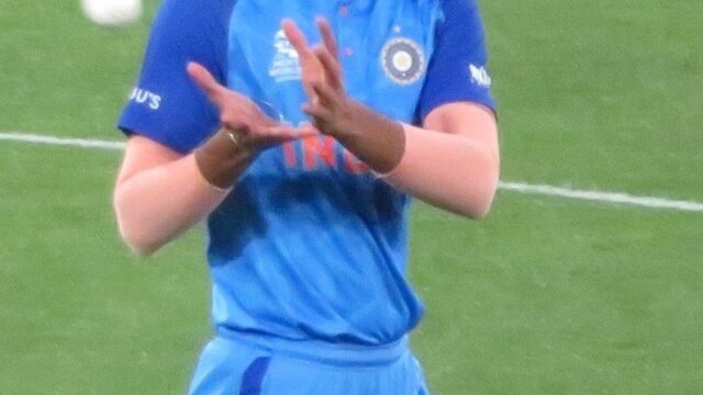 India fast bowler Arshdeep Singh in India kit on the field