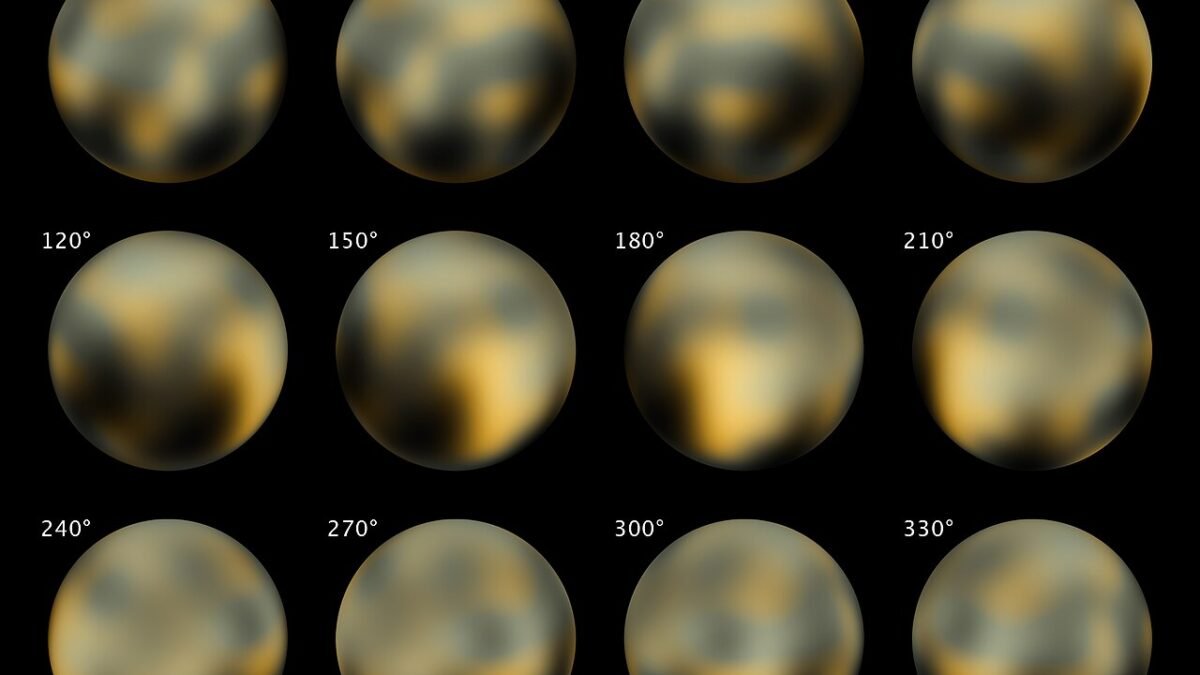 Hubble photomap of Pluto, the best-known dwarf planet beyond Neptune