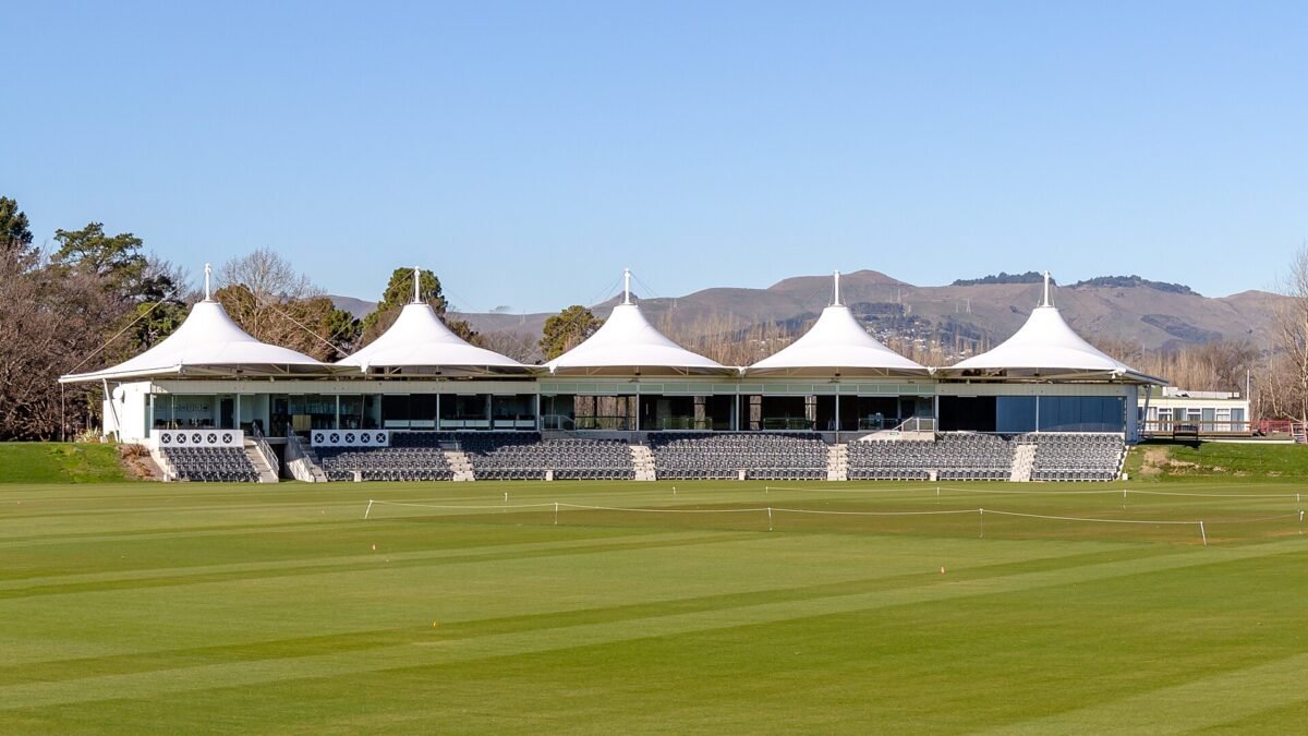 Hagley Oval cricket ground in Christchurch, New Zealand