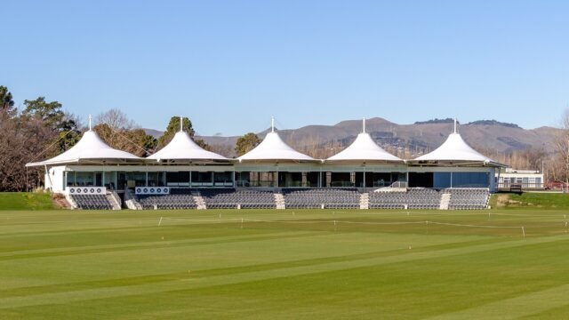 Hagley Oval cricket ground in Christchurch, New Zealand