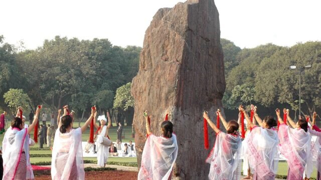 Shakti Sthal, the memorial of former Prime Minister Indira Gandhi in New Delhi