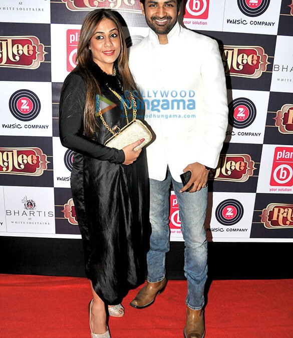 Television actor Manish Goel with his wife Poonam at a media event