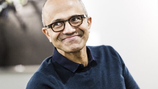 Microsoft CEO Satya Nadella smiling