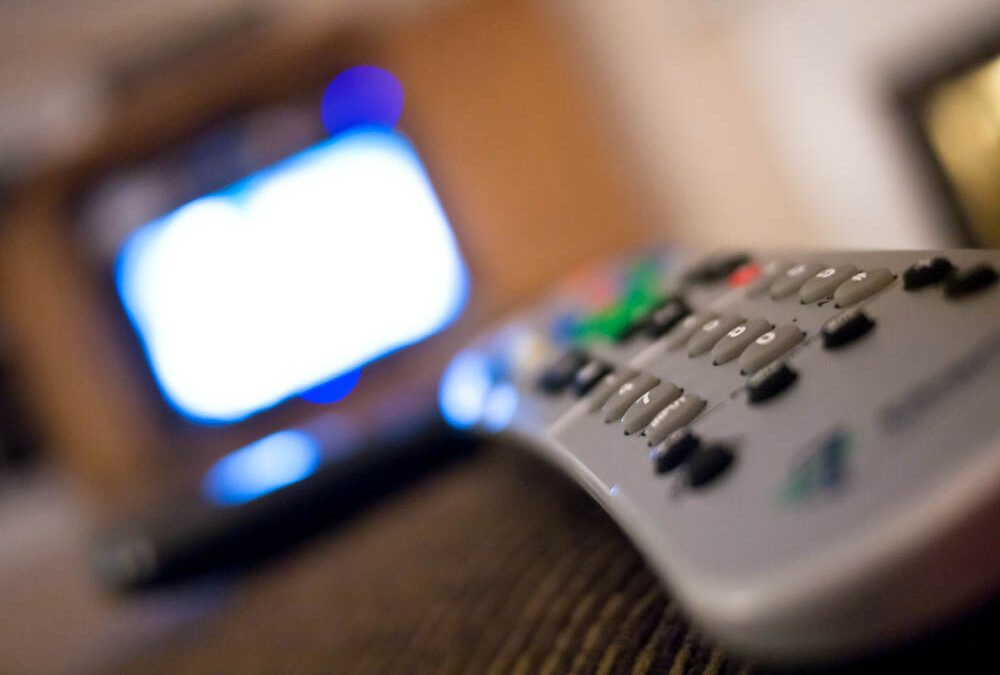 a TV remote.