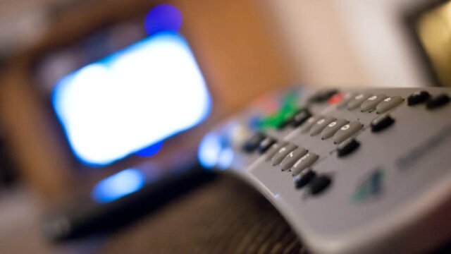 a TV remote.