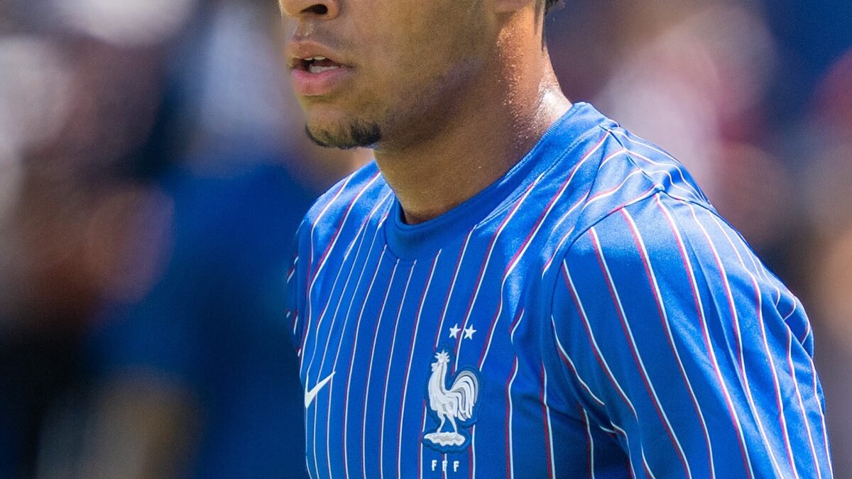 Désiré Doué in a France kit during a World Cup match