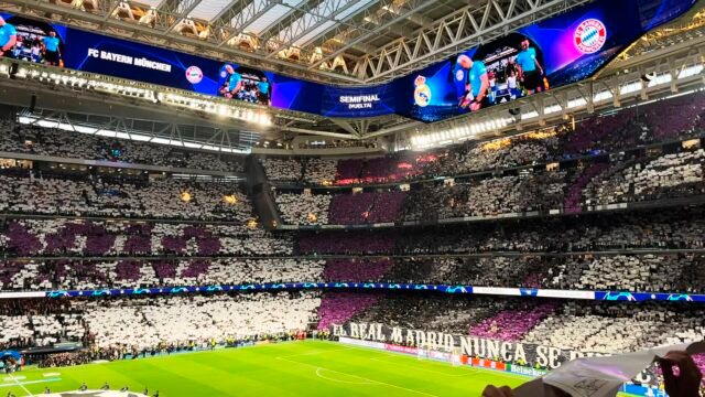 Exterior of the Santiago Bernabeu stadium in Madrid