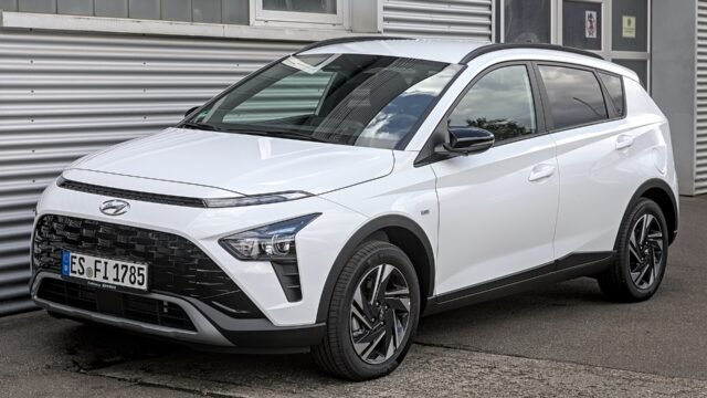 A white Hyundai Bayon SUV