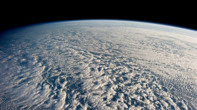 Clouds over the Pacific Ocean seen from the International Space Station