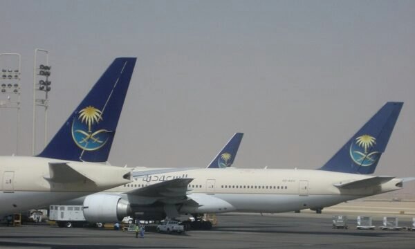 Saudia aircraft at King Khalid International Airport, Riyadh