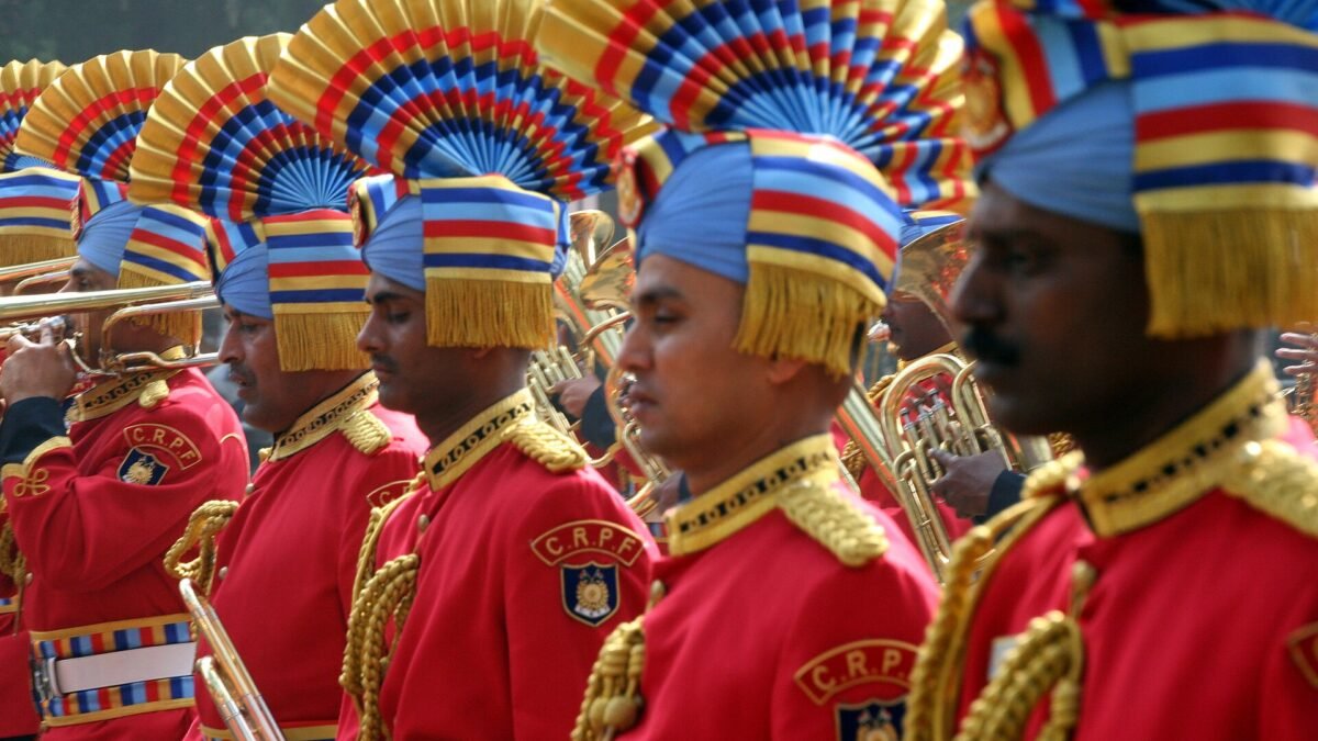 CRPF personnel on parade