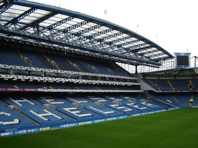 Stands at Stamford Bridge, Chelsea's stadium in London