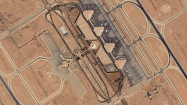 King Khalid International Airport, Riyadh, from above.
