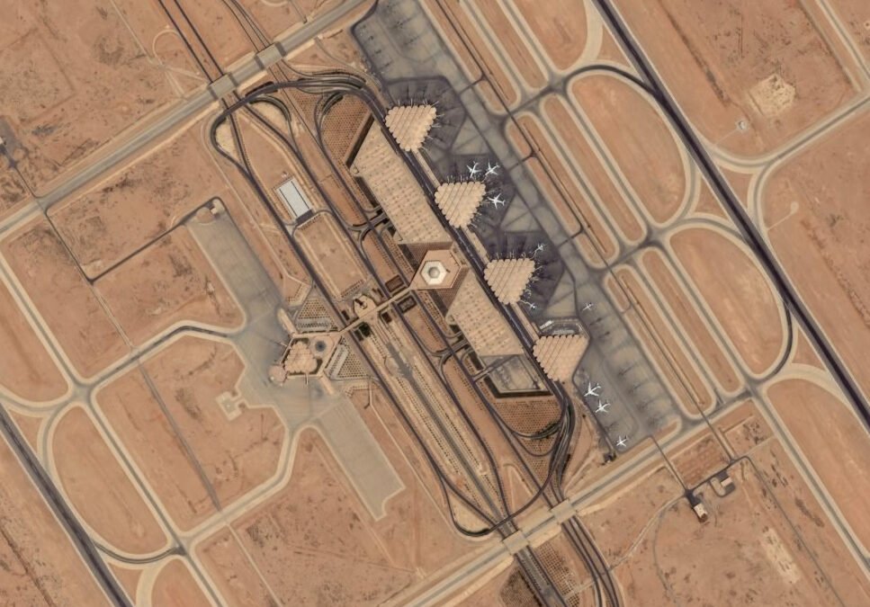 King Khalid International Airport, Riyadh, from above.