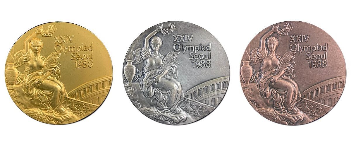 Seoul 88 olympic medals (no background)