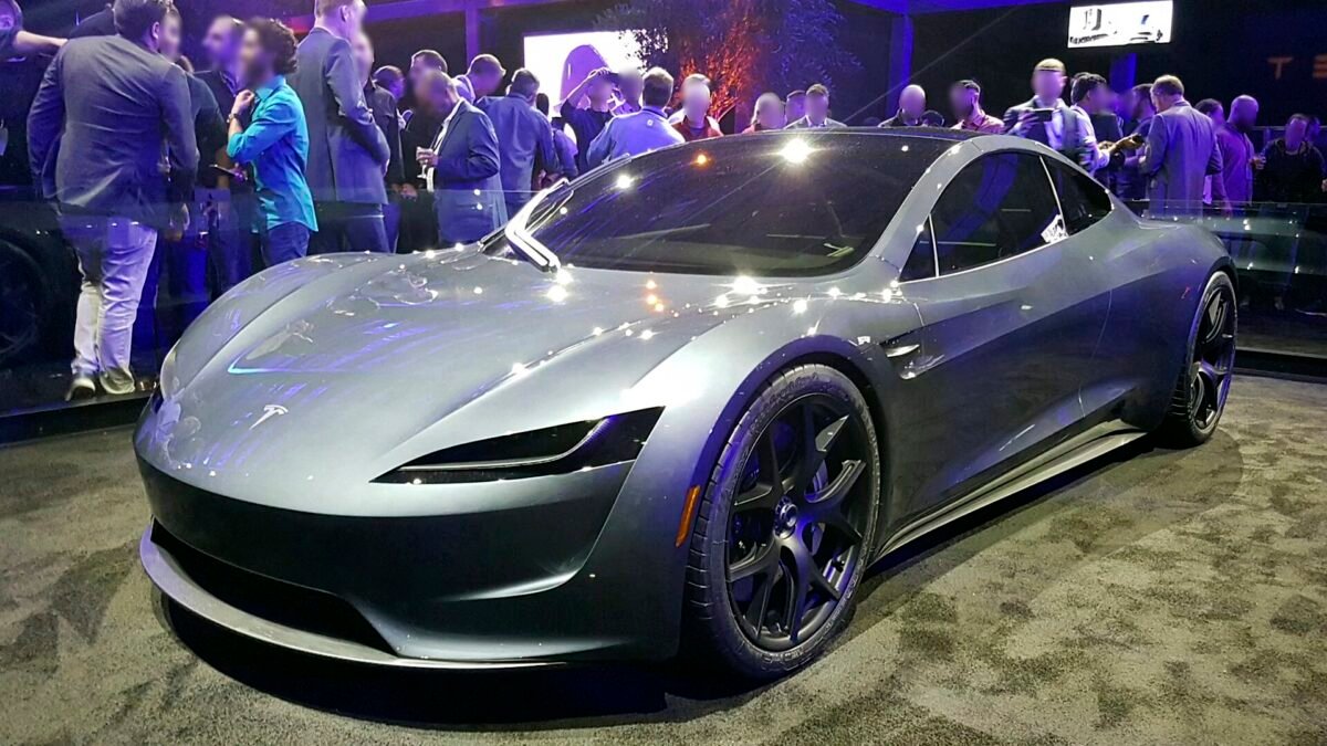 The Tesla Roadster prototype shown in 2020 (file photo)