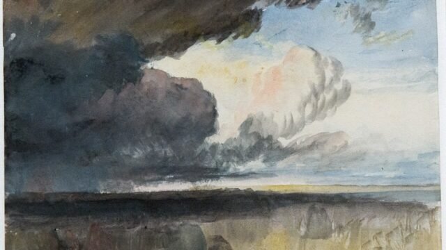 Rain clouds gathering over the sea